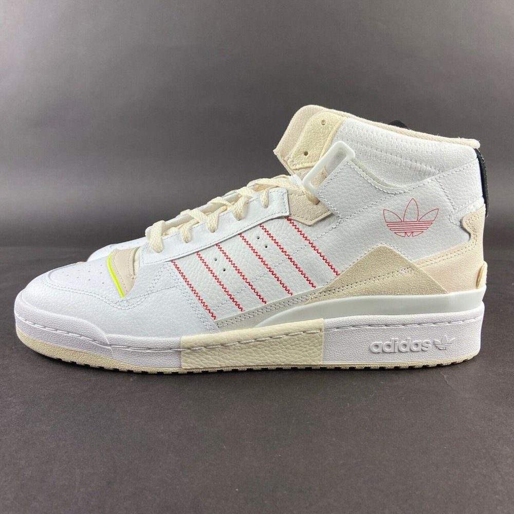 Adidas Men's Forum Exhibit Mid White Black Red Shoes GZ0946 Sizes 8 - 12 - Picture 3 of 9